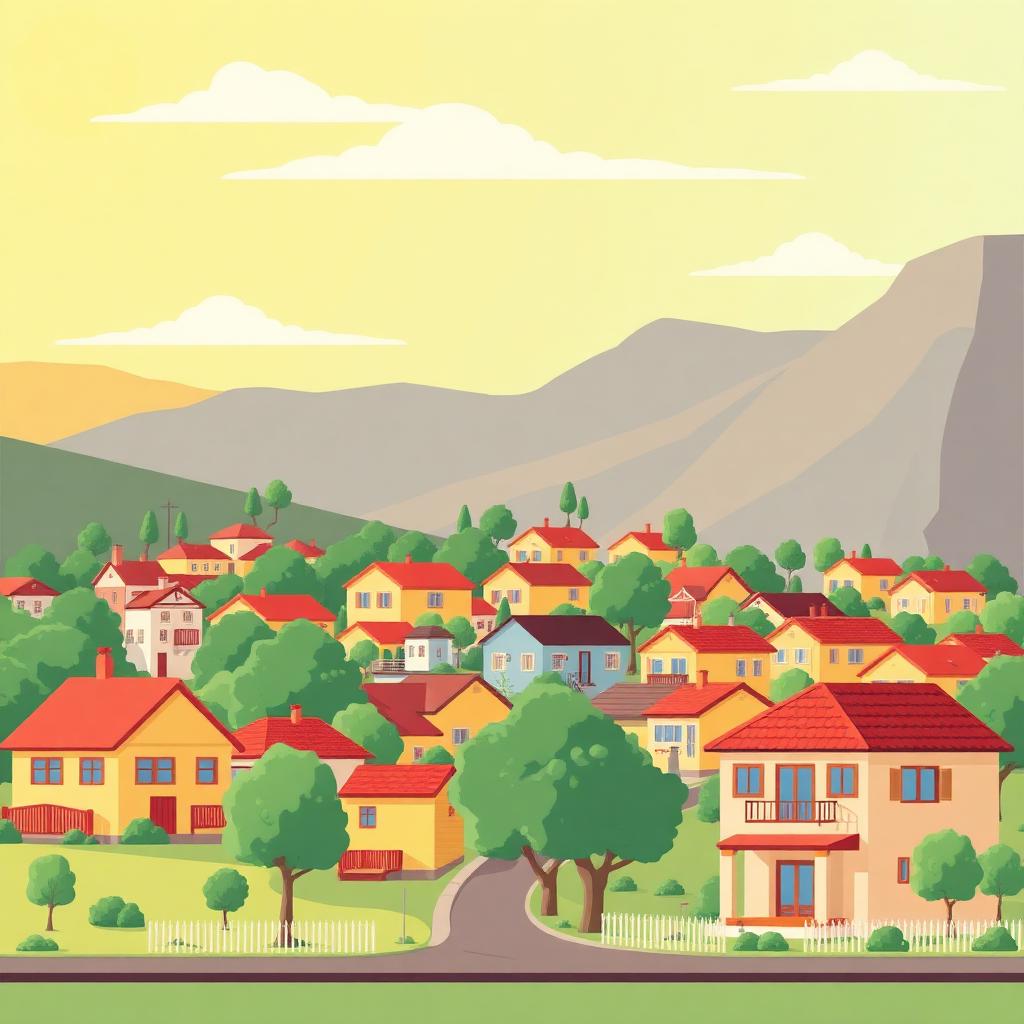 Illustration of a Midlands town